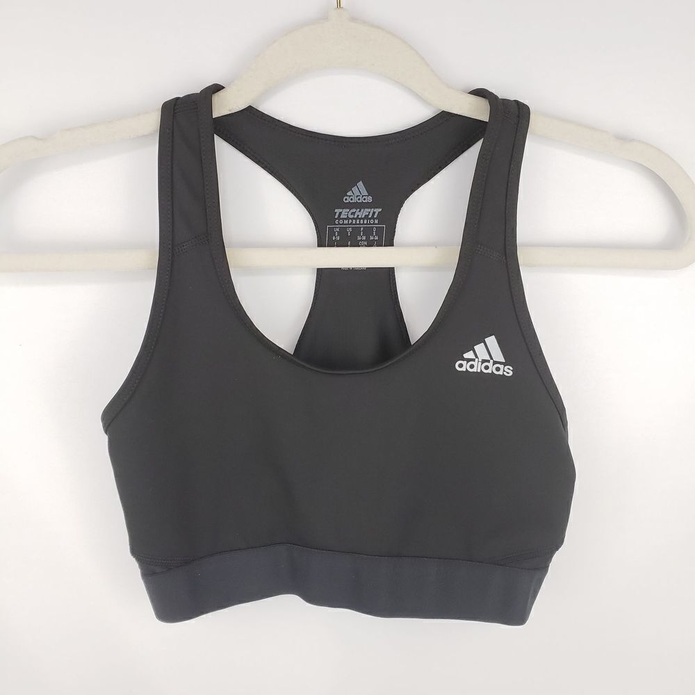 Adidas TechFit Compression Sports Bra Size S - Picture 2 of 4